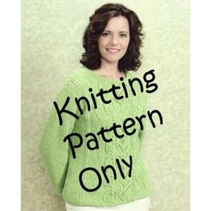 New Susan Mills Reynolds Mandalay Botanical Aran 82309 Sweater Knitting Pattern